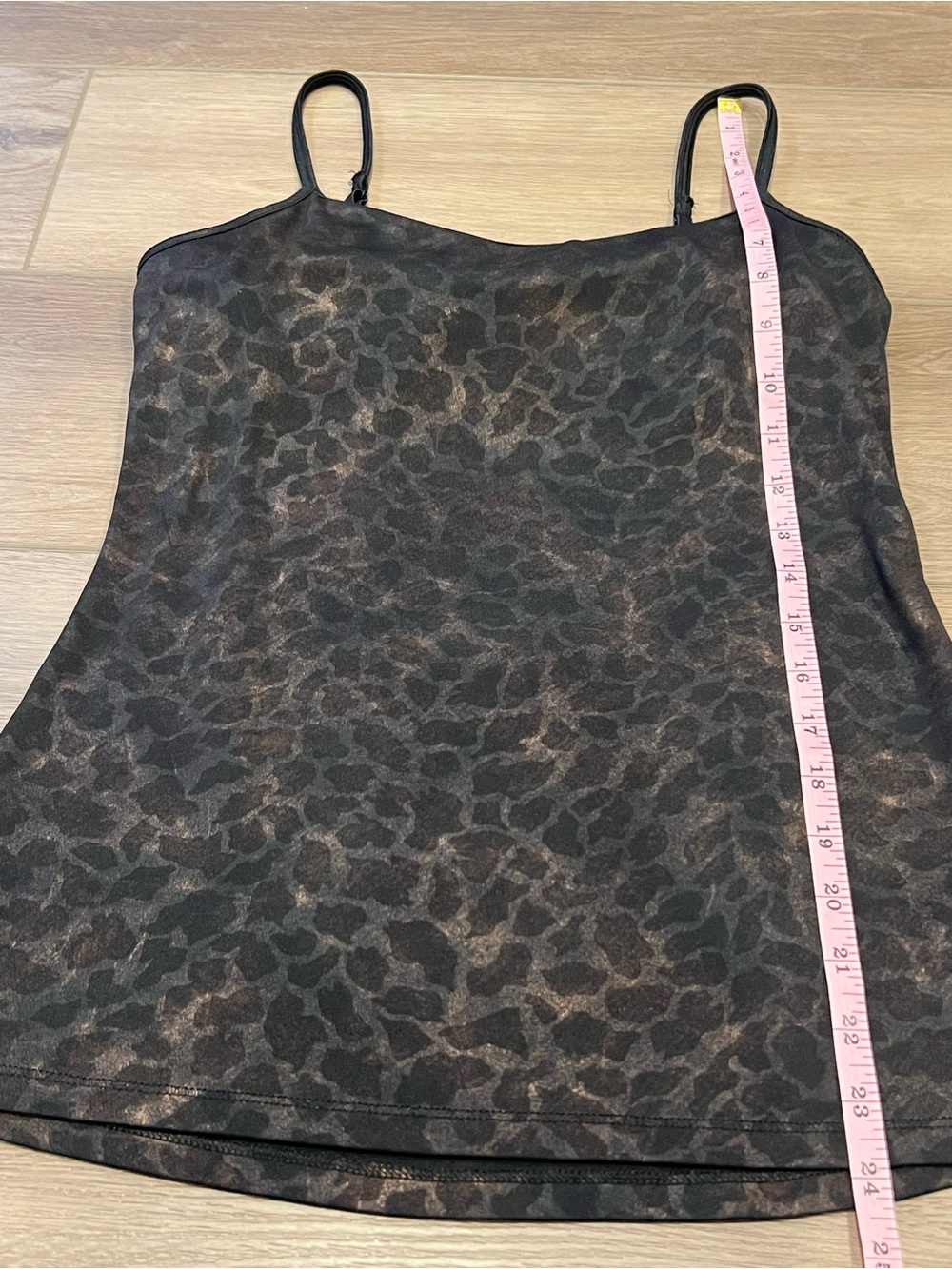 Express Brown Leopard Print Spaghetti Adjustable Strap Cami Bra Liner Small - Picture 4 of 10